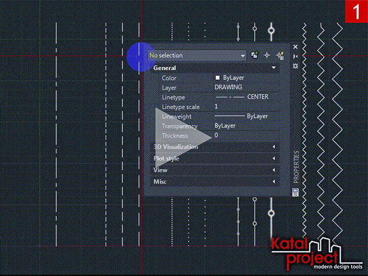 AutoCAD 2020 › Properties (no selection) › General › Linetype scale