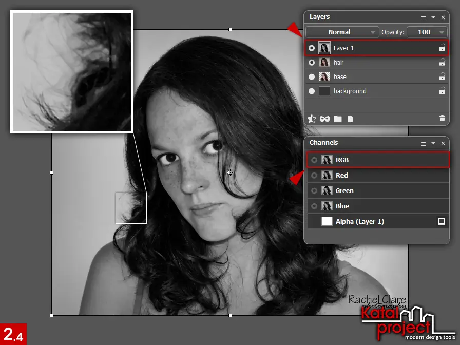 AliveColors 10.0 – Cutting Hair – Step 2.4
