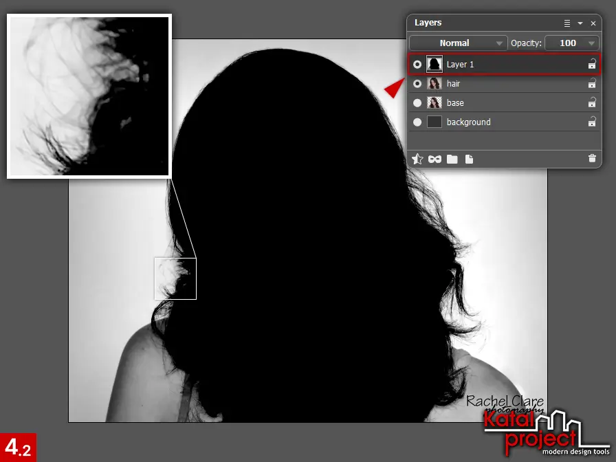 AliveColors 10.0 – Cutting Hair – Step 4.2