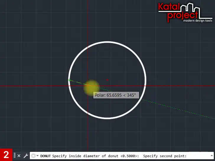 AutoCAD 2024 – DONUT – Specify inside diameter of donut