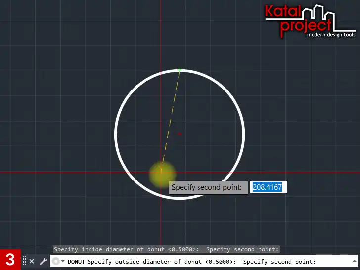 AutoCAD 2024 – DONUT – Specify outside diameter of donut