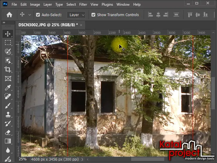 Photoshop 2026 – Rulers (Линейки) > направляющие