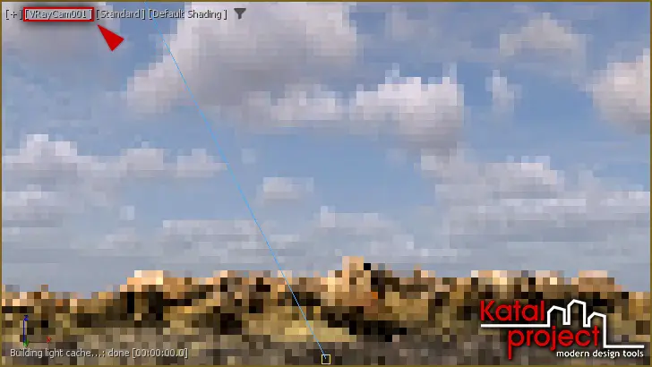 V-Ray 6 for 3ds Max – Clouds with V-Ray Sun and Sky System – Step 5 (interactive rendering)