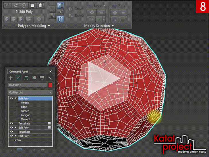 3ds Max 2020 > Twice Tessellated Truncated Icosahedron > Edit Poly > Edge
